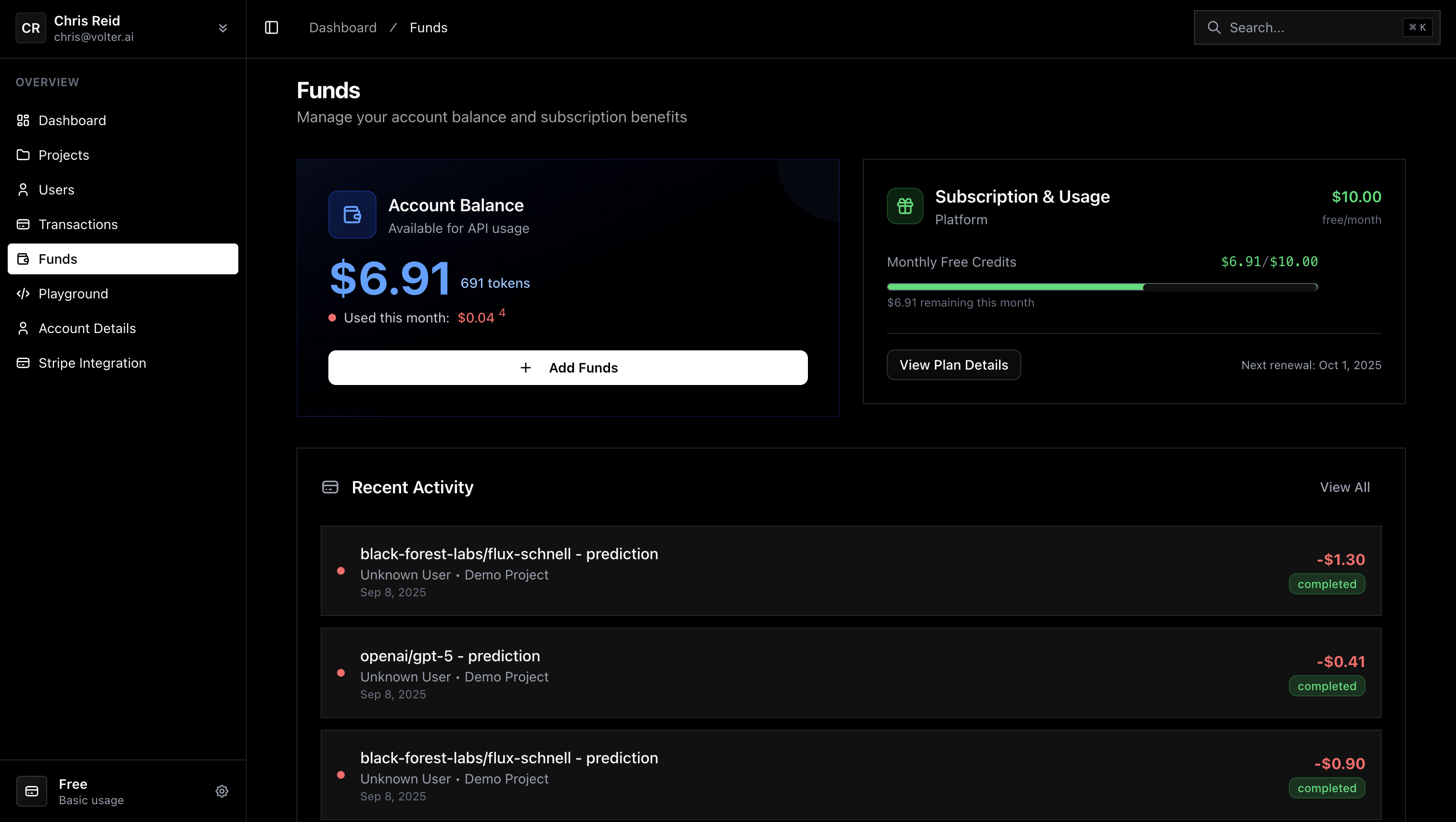Real-time usage metering and analytics